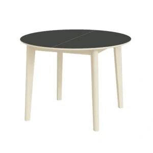 Skovby pöytä 120 tammi valkoöljytty/musta nanolaminaatti