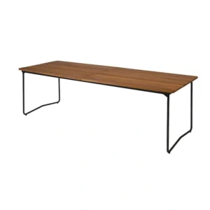 Grythyttan Stålmöbler Pöytä B31 230x92, tiikki/musta